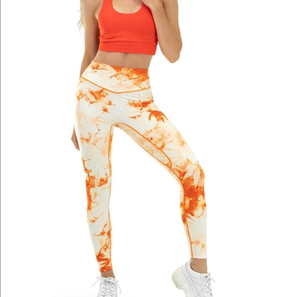 Balance Athletica size XS mango tie dye leggings